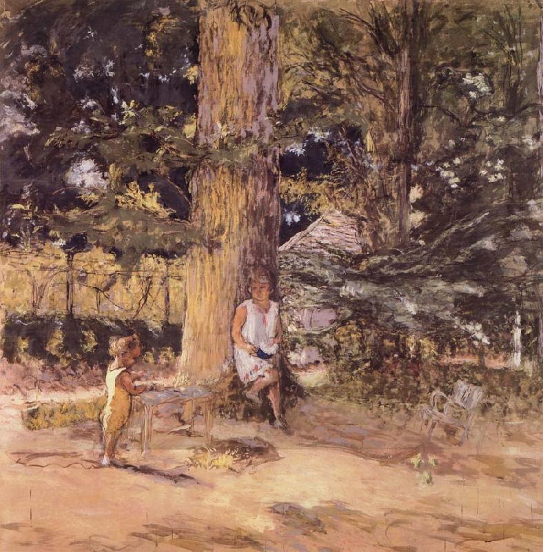 Edouard Vuillard Les Enfants au jardin Sweden oil painting art